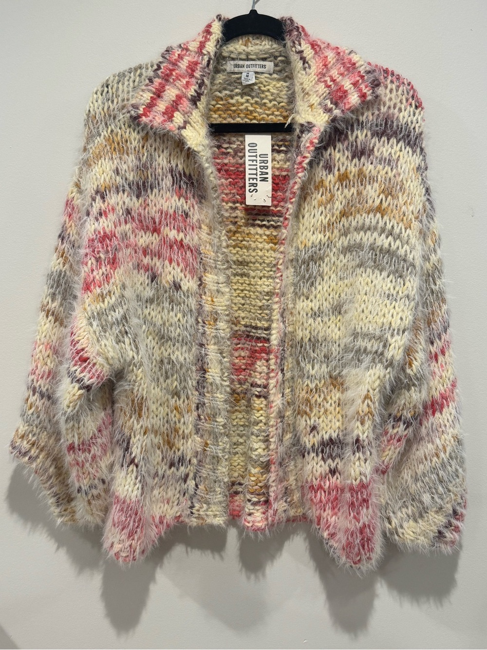 NWT Urban Outfitters Fuzzy Chunky Knit Cardigan Sweater M Boho Cozy